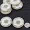 50L (32mm / 1.25") Beige Shell Look Buttons Swirl Ivory Pattern Large Four Hole Coat Button